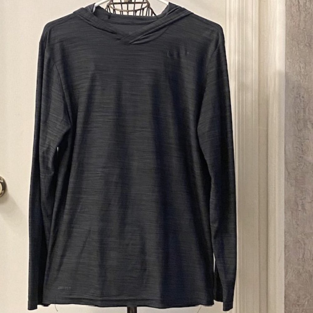 Nike Boys Dri Fit Grey/Black Hoodie M